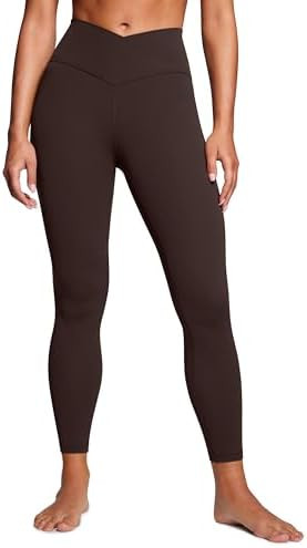 CRZ YOGA Butterluxe Crossover Waist Leggings 25" - V Crossover High Waisted Gym Workout Yoga Wome... | Amazon (US)