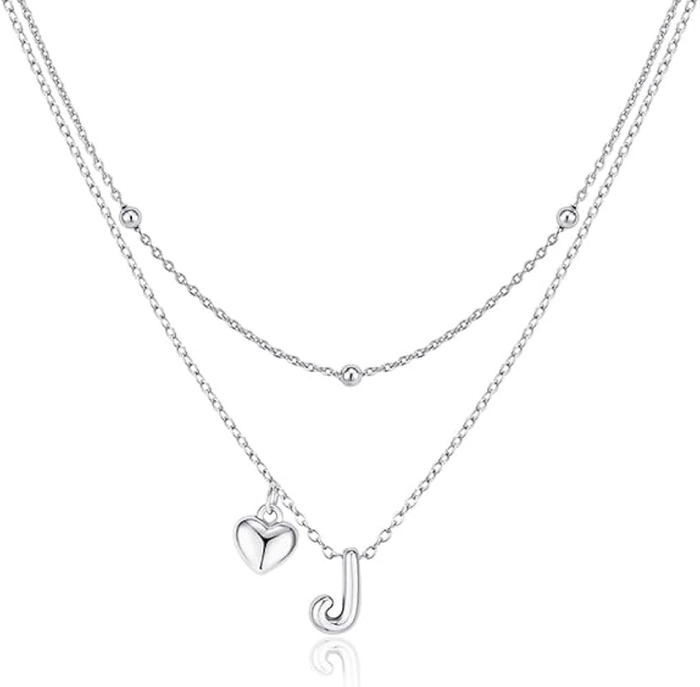 adoyi Easter Basket Stuffers for Women Hers Dainty 14K Gold Plated Heart Initial Necklaces Layere... | Amazon (US)