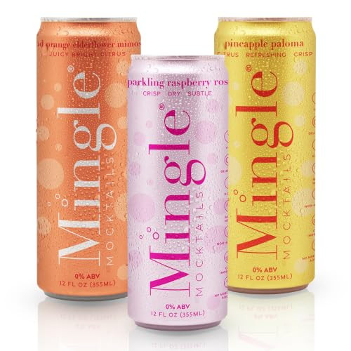 Mingle Mocktails Variety Pack 3 Flavors, 12 Pack, 12 fl oz Cans | Amazon (US)