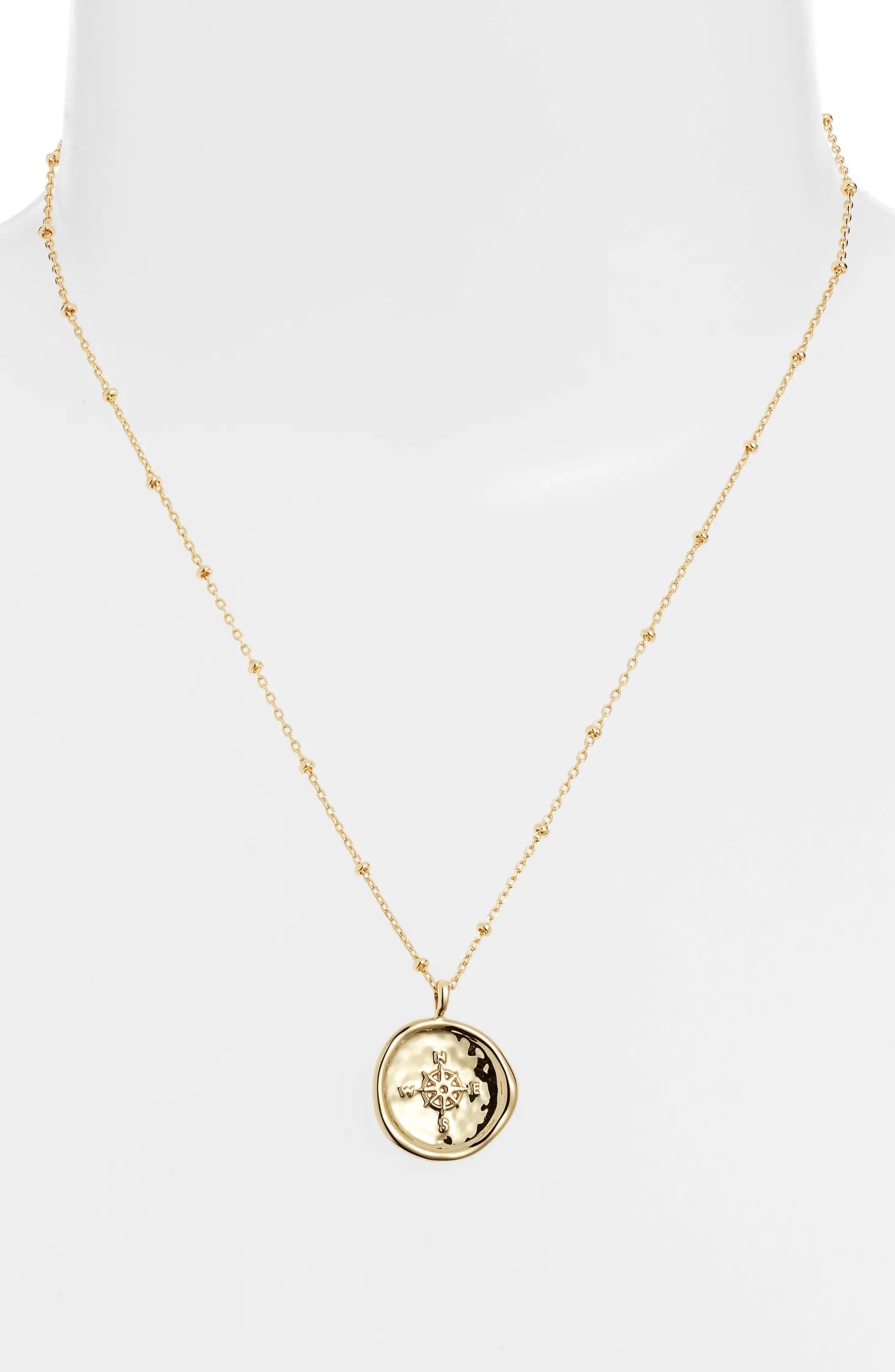 Compass Coin Pendant Necklace | Nordstrom