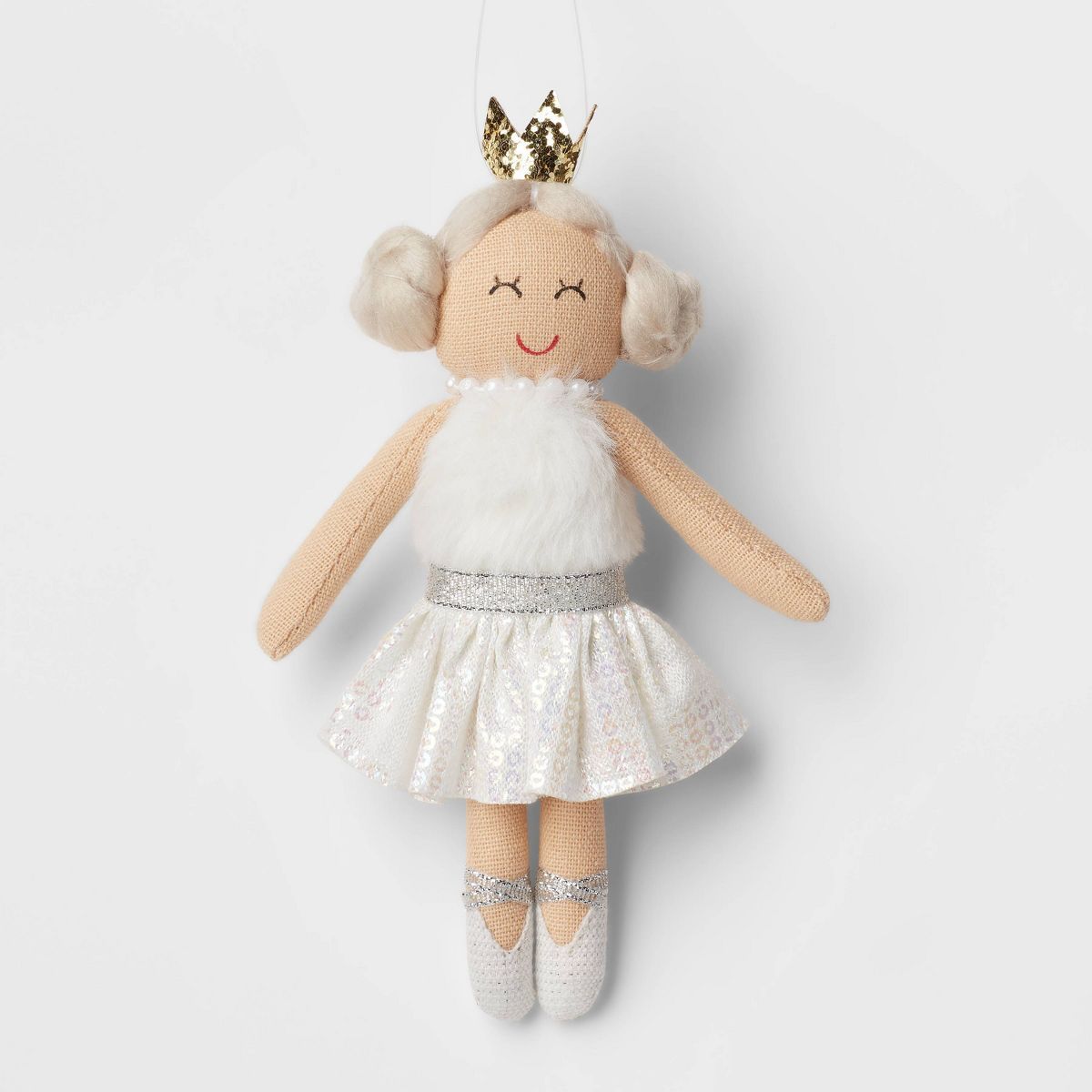 Fabric Ballet Dancer with Blonde Hair Christmas Tree Ornament - Wondershop™ | Target