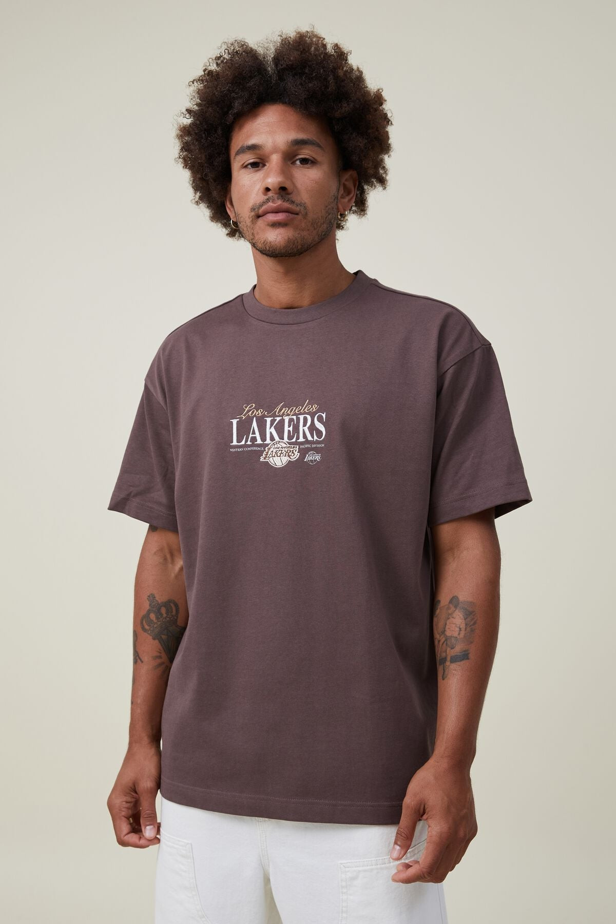 NBA Los Angeles Lakers Box Fit T-Shirt | Cotton On (US)