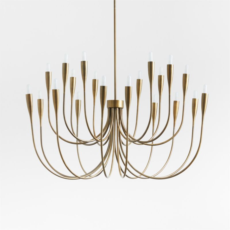 Iiona Brass Candelabra Chandelier Light + Reviews | Crate & Barrel | Crate & Barrel