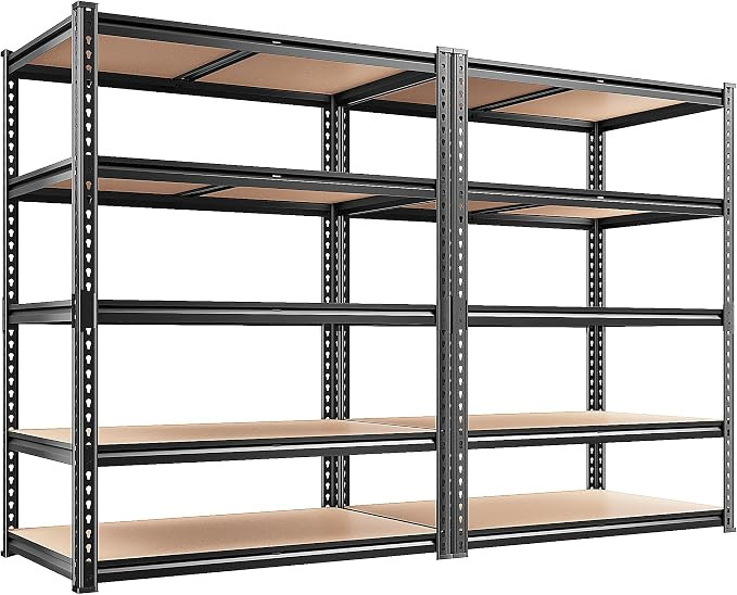 REIBII 2 Pack Garage Shelving, 2400LBS Each,Heavy Duty Storage Shelves | Amazon (US)