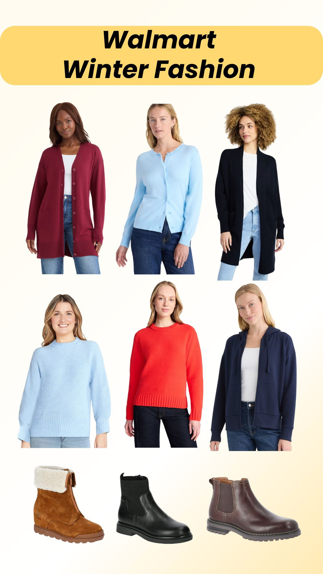 Walmart has been stepping up its fashion game. I found several sweater and boot options I'd get for the rest of winter.
#datnightoutfit #winteroutfit 

 

#LTKSeasonal #LTKTall