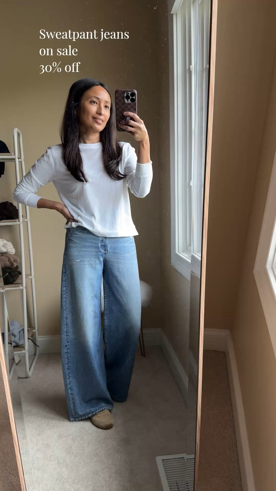 Popular sweatpant jeans on sale 30% off. 
This is the best discount I have seen on them. 
True to size.

#LTKOver40