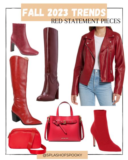 Red is THE color of fall 2023. Cherry red all the way to burgundy are going to be all over this season. 

You can add a pop of color to your outfit by wearing a red boot or a bright bag.

I’m on the hunt for the perfect fall boot but I can’t decide between a tall boot or a bootie. 🤔

#LTKSeasonal #LTKstyletip #LTKFind