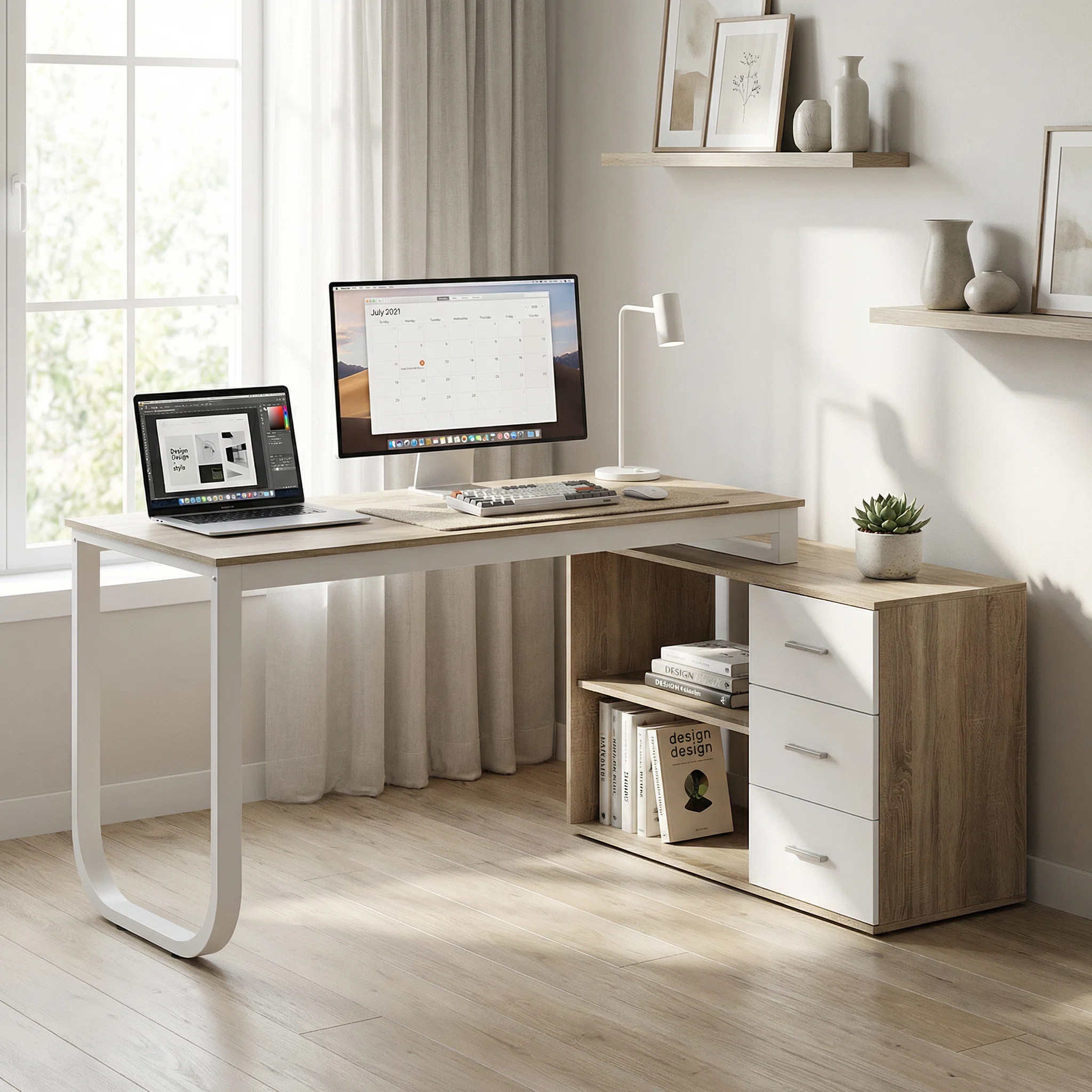 Corrigan Studio Latwon L-Shape Desk & Reviews - Wayfair Canada | Wayfair North America