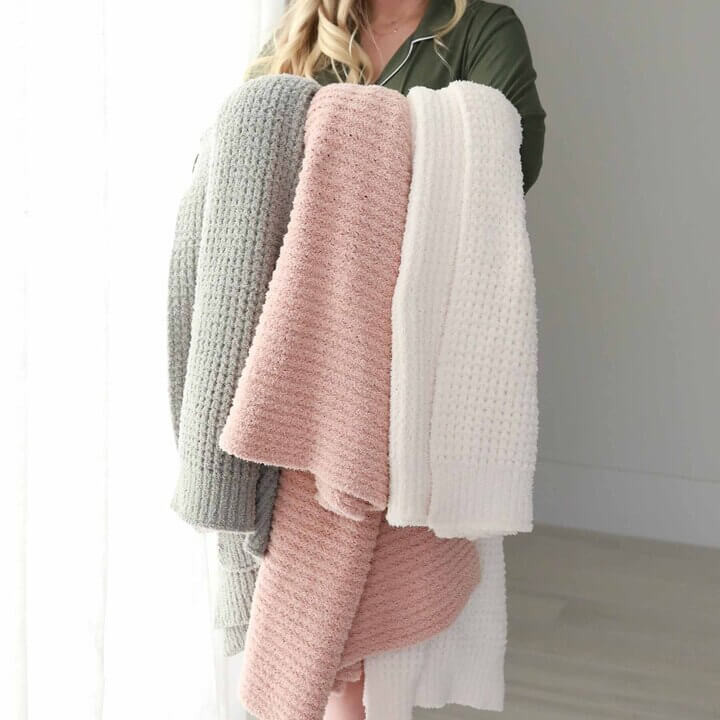 CuddleLane™ Luxe Waffle Blankets | Solids* | Caden Lane