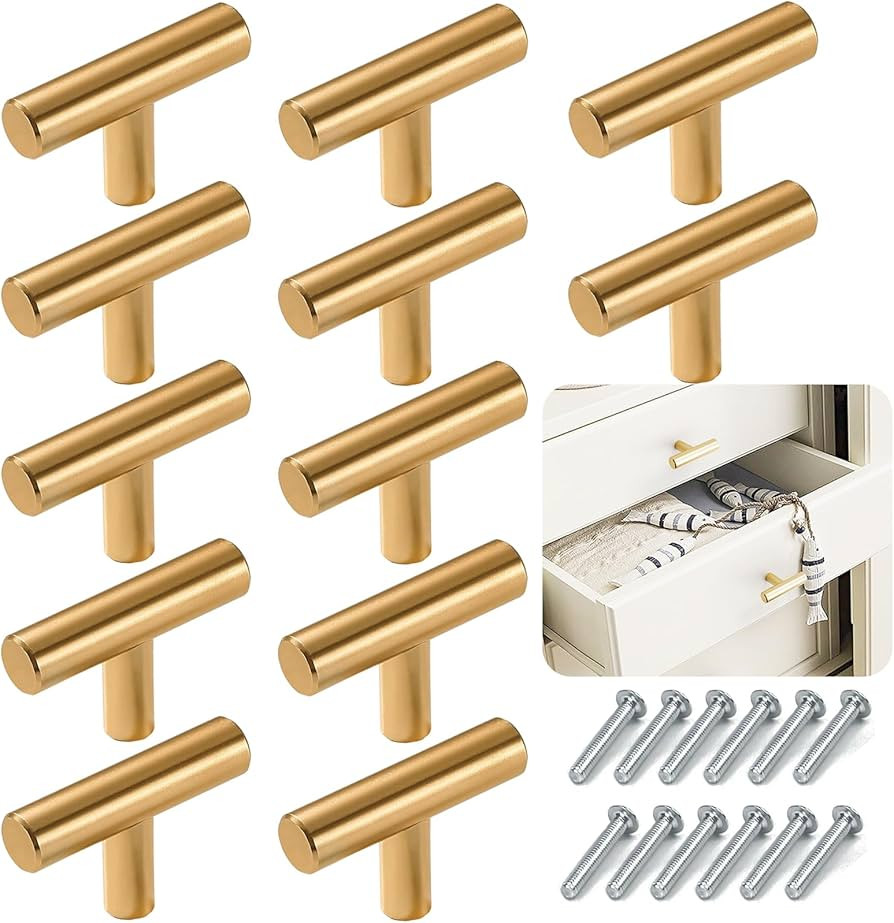 THSIREE 12PCS Cabinet Knobs, Cabinet Pulls Drawer Knobs, Single Hole Cabinet Hardware with Screws... | Amazon (US)