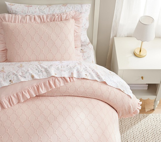 Nina Ruffle Duvet Cover &amp; Shams | Pottery Barn Kids