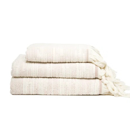 Nilufer Maine 3 Piece Turkish Cotton Towel Set | Wayfair North America