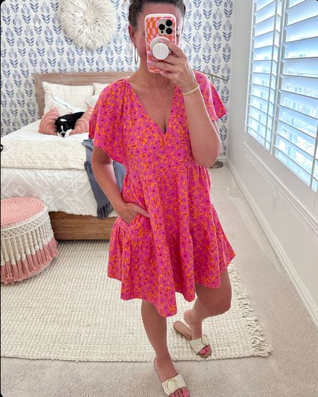 Wearing a small in this adorable throw on and go dress from Target! 
7 color/pattern options! 
.


#LTKOver40 #LTKStyleTip #LTKFindsUnder50