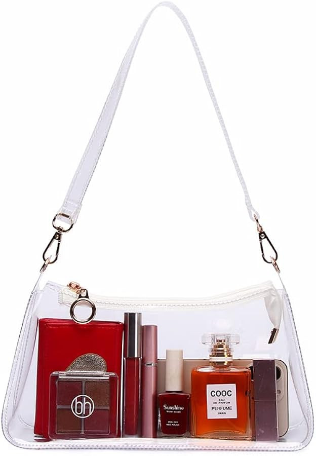 FAIME Clear Purses for Women Stadium, Clear Purse Stadium Approved, Clear Shoulder Purse with Zip... | Amazon (US)