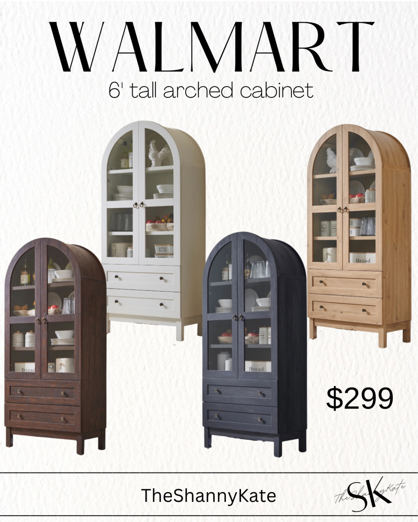 6' Tall Arched Cabinet for $299

Home Decor | Walmart Finds | Arched Cabinet | Walmart Home Finds

#LTKHome #LTKStyleTip