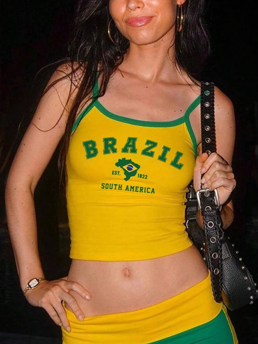 INAWLY Y2K Brazil Letter Graphic Camisole Top Graphic Tees Women Tops SKU: sz2405133861127551



... | SHEIN