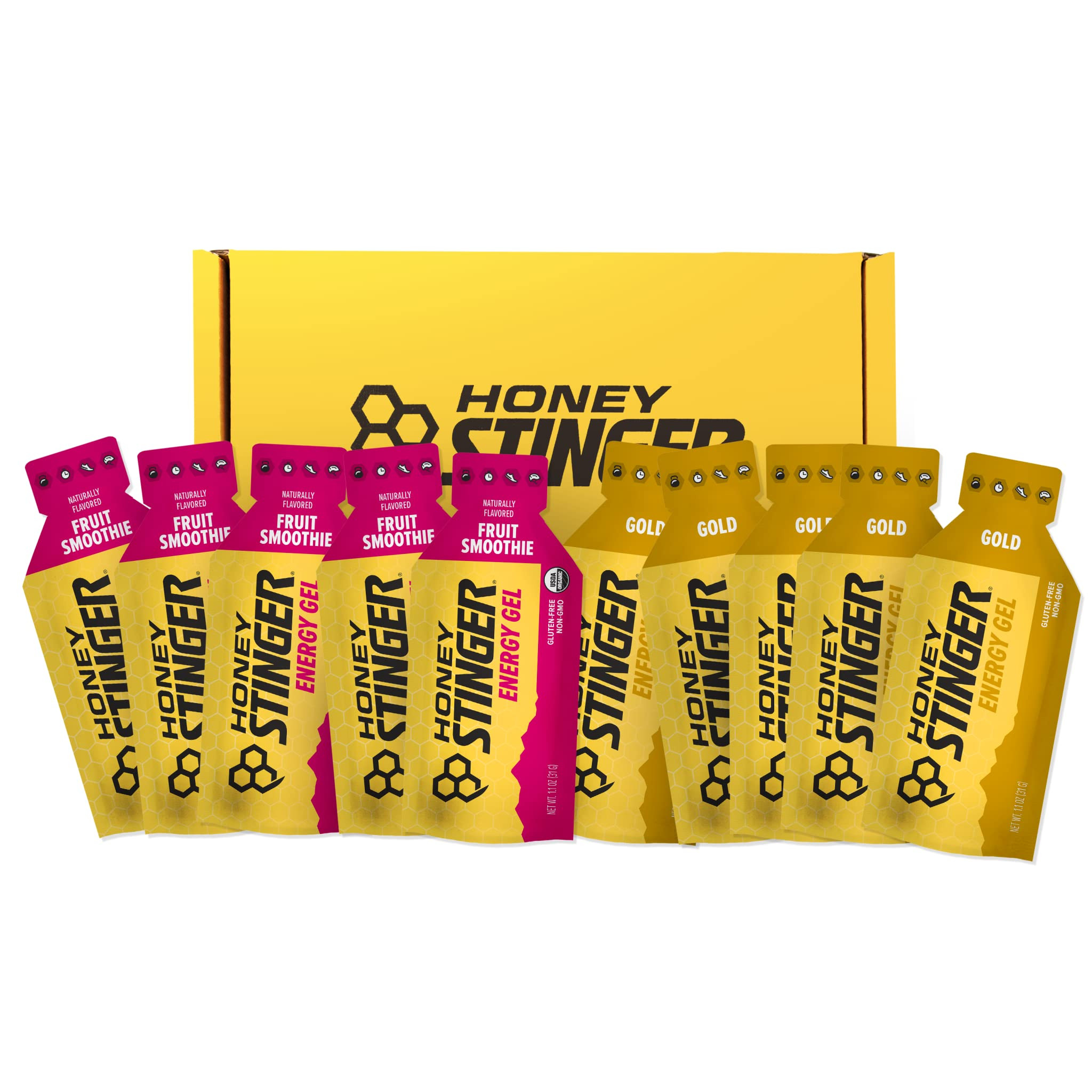 Honey Stinger Energy Gel Variety Pack | 5 Packs Each of Gold and Organic Fruit Smoothie Gluten Fr... | Amazon (US)