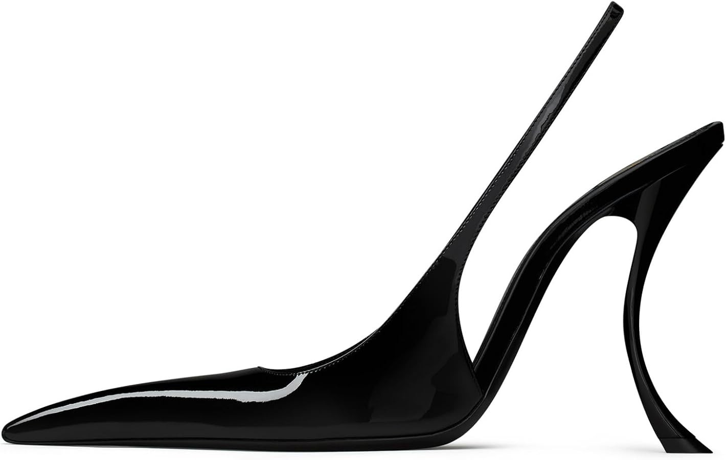 Slingback Heels for Women Closed Pointed Toe Stiletto High Heels Slip On Heeled Sandals Elastic S... | Amazon (US)