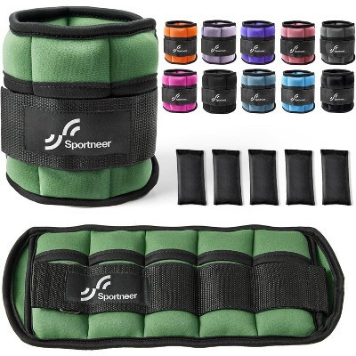 Sportneer Adjustable Ankle Weights 1 Pair 2 4 6 8 10 Lbs Leg Weight Straps for Women Men | Target