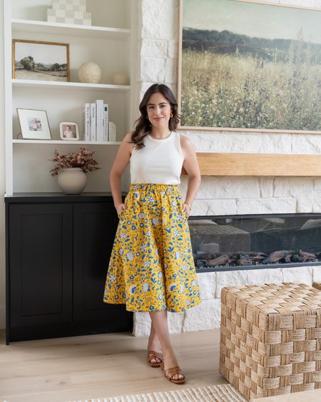 In love with my new outfit from Talbots! This yellow midi skirt is so versatile and perfect for summer AND fall. Can also be dressed up with heels or down with sandals or flats! The ribbed top and chambray jacket are also linked, wearing size XS Petite on everything #talbots #mytalbots #modernclassicstyle #ad



#LTKSeasonal #LTKstyletip #LTKsalealert