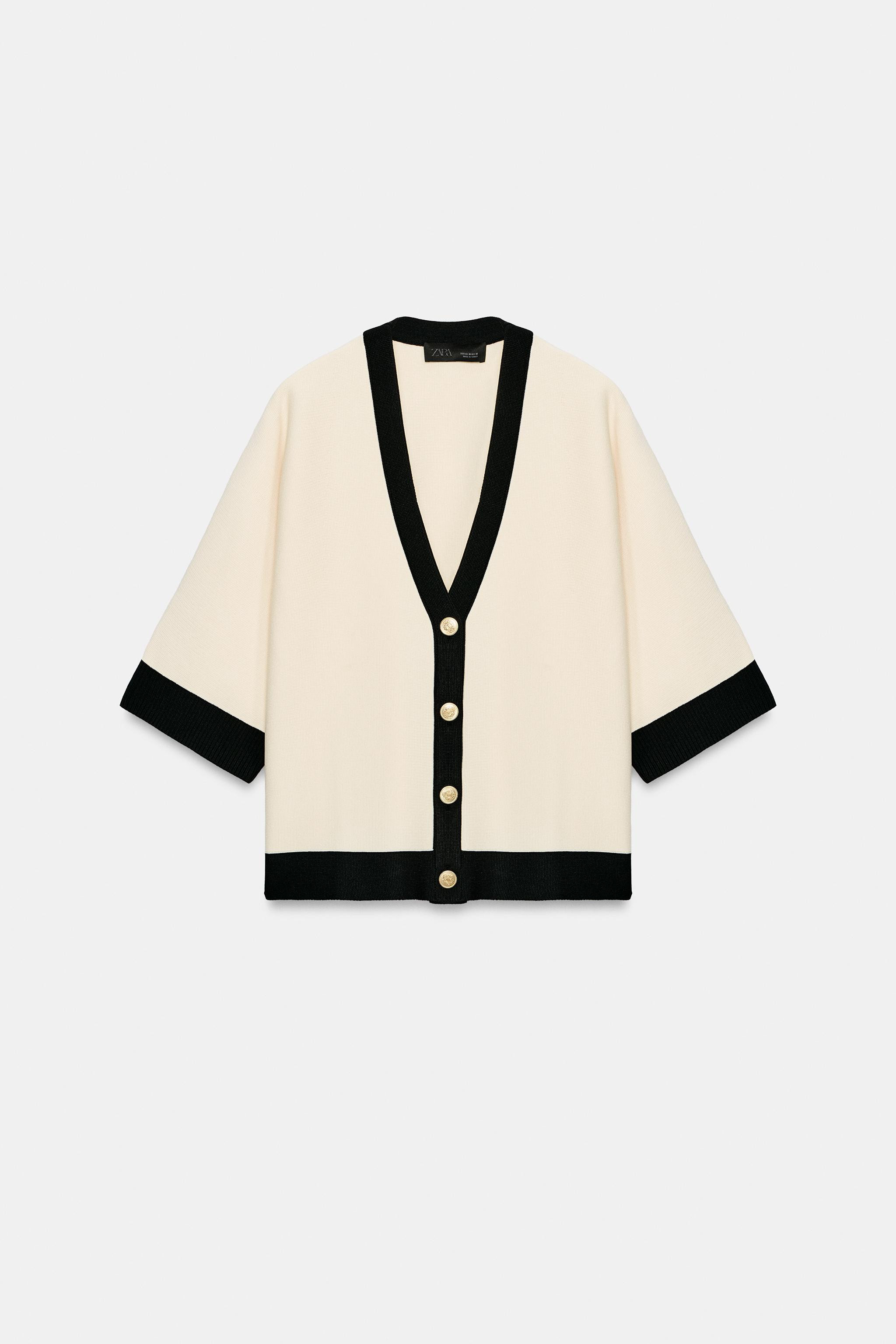 CONTRAST BINDING CARDIGAN | Zara Canada