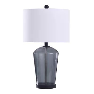 Bee & Willow™ Home Majorca Table Lamp in Dark Blue with Cotton Drum Shade | Bed Bath & Beyond | Bed Bath & Beyond