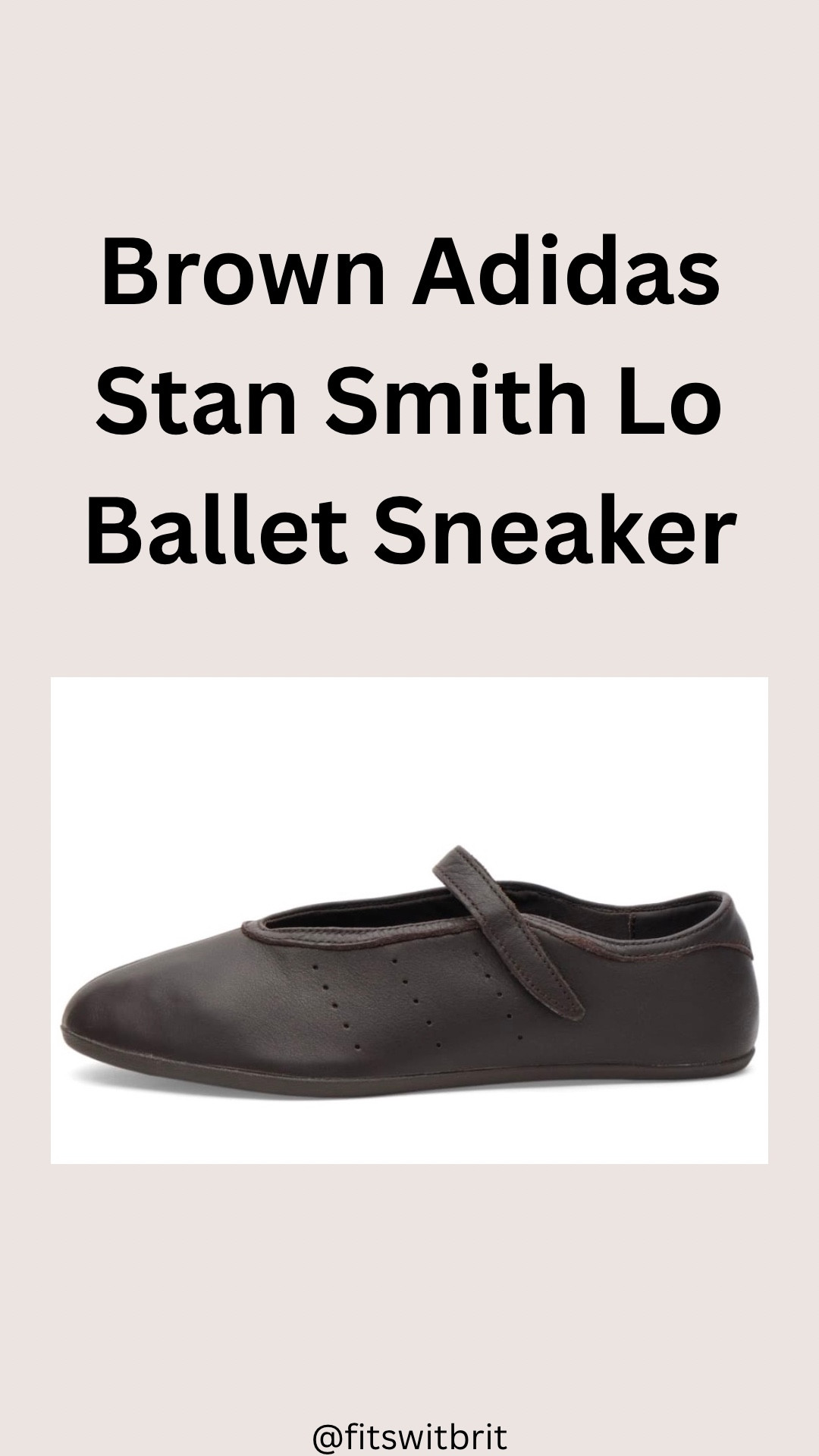 Brown Adidas Stan Smith Lo Ballet Sneaker