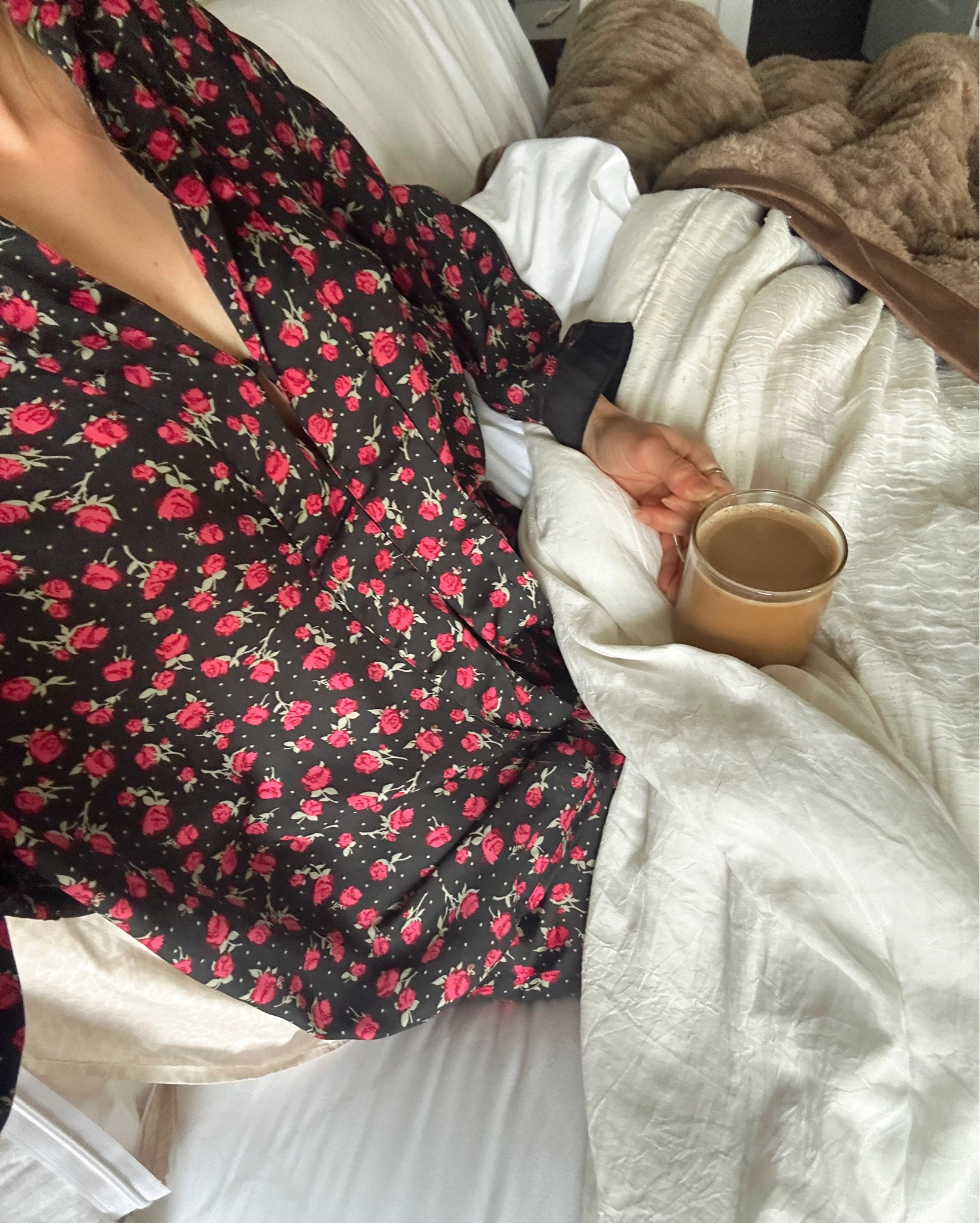 Slow mornings ☁️🕊️☕️✨ linking my favorite pjs from free people - definitely oversized so get your TTS! 

Hubby brings me coffee in bed on the weekends when he’s home and it’s my favorite thing ever 🥹🫶🏻 TYJ! 🥹

Pjs are perfect for the mama to be - bump friendly + breastfeeding friendly! Would be perfect for postpartum as well bc they are sooo comfy + oversized! 

#LTKBaby #LTKFamily #LTKBump