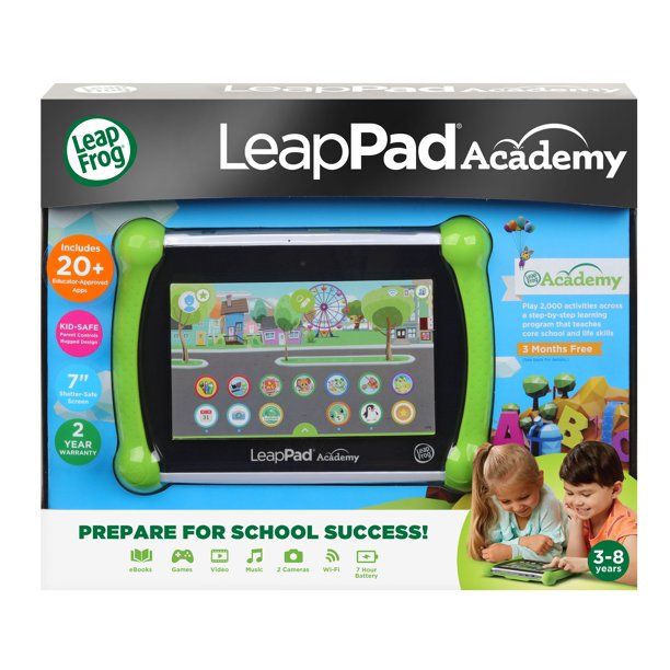 LeapFrog LeapPad Academy Green Kids Tablet with LeapFrog Academy | Walmart (US)