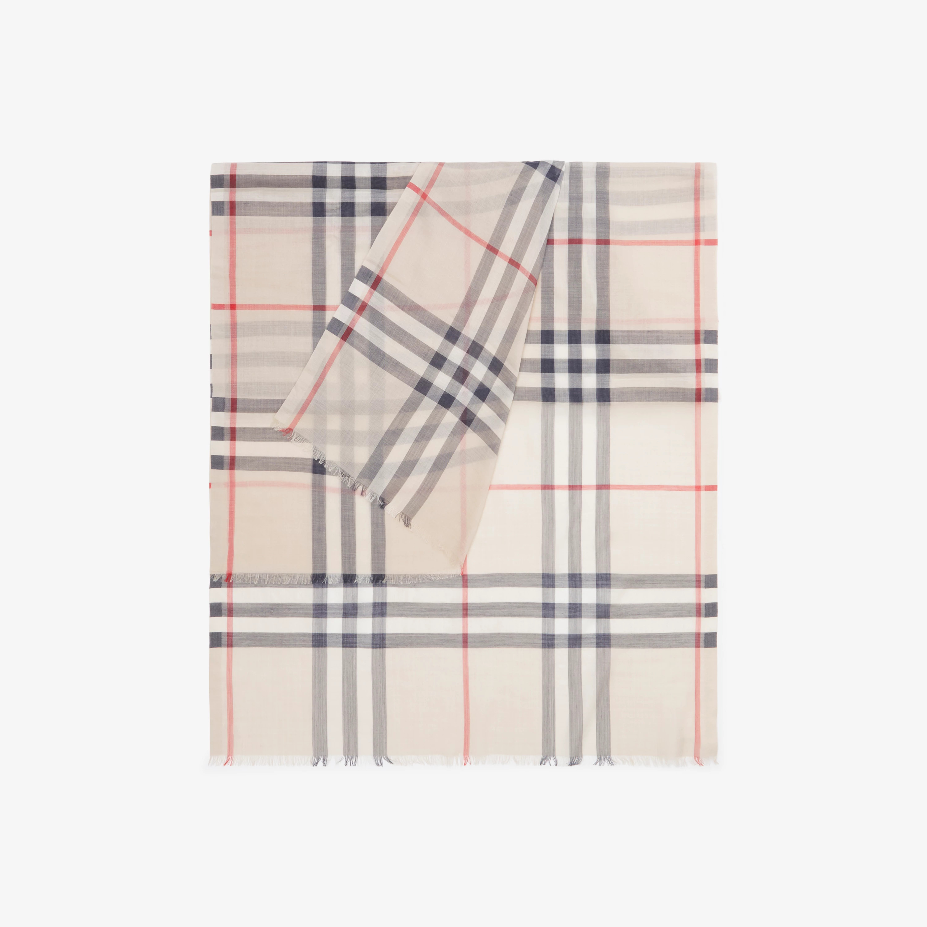 Check Wool Silk Scarf | Burberry (US)