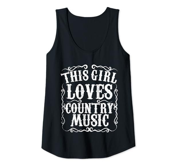 Womens This Girl Loves Country Music Vintage Concert Women's Gift Tank Top | Amazon (US)