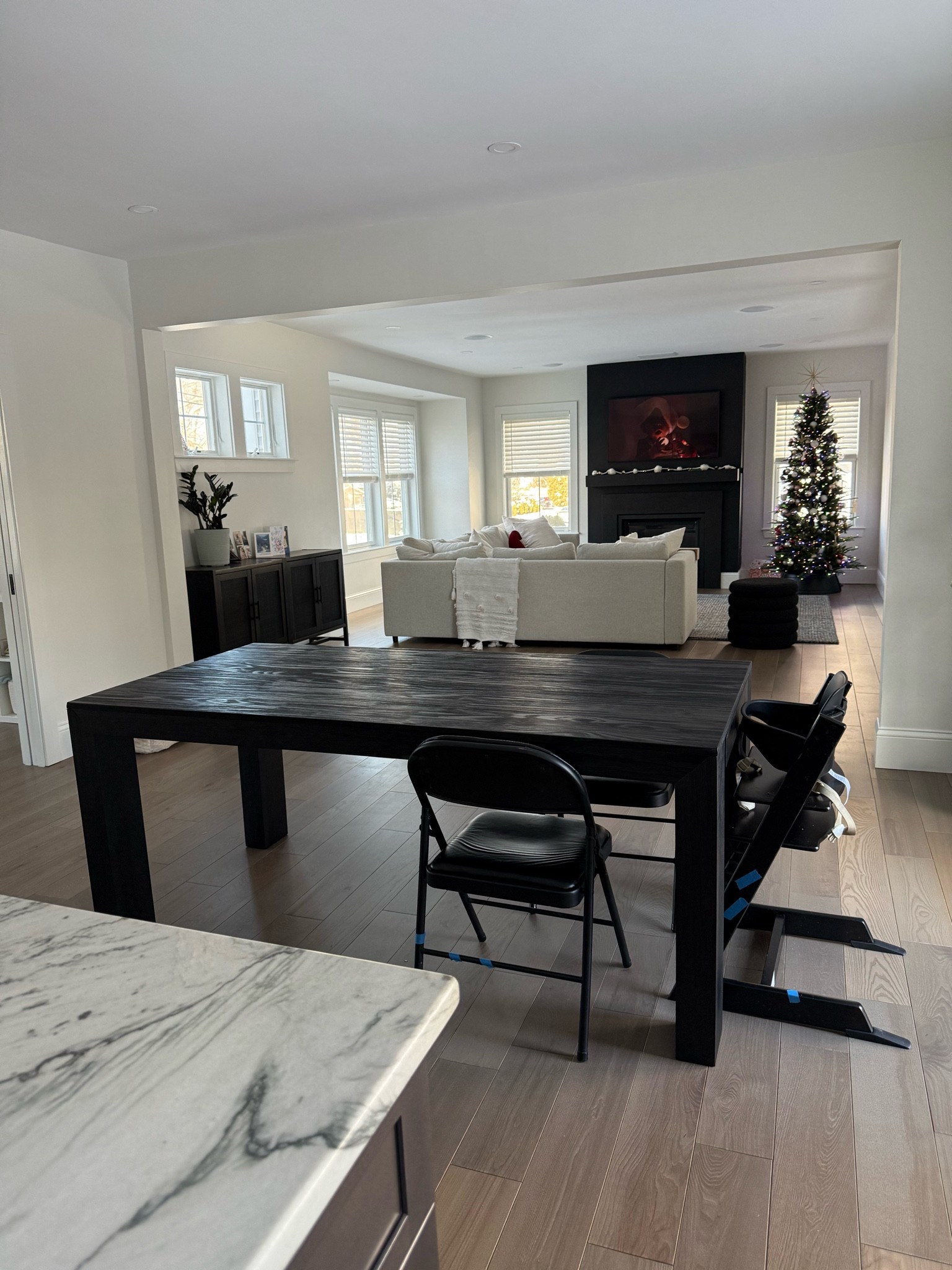 Minimalistic but functional dining room 

With a dining room in the middle of our living space, beauty + function are both essential. Plus durability #toddler

#LTKFamily #LTKHome #LTKKids