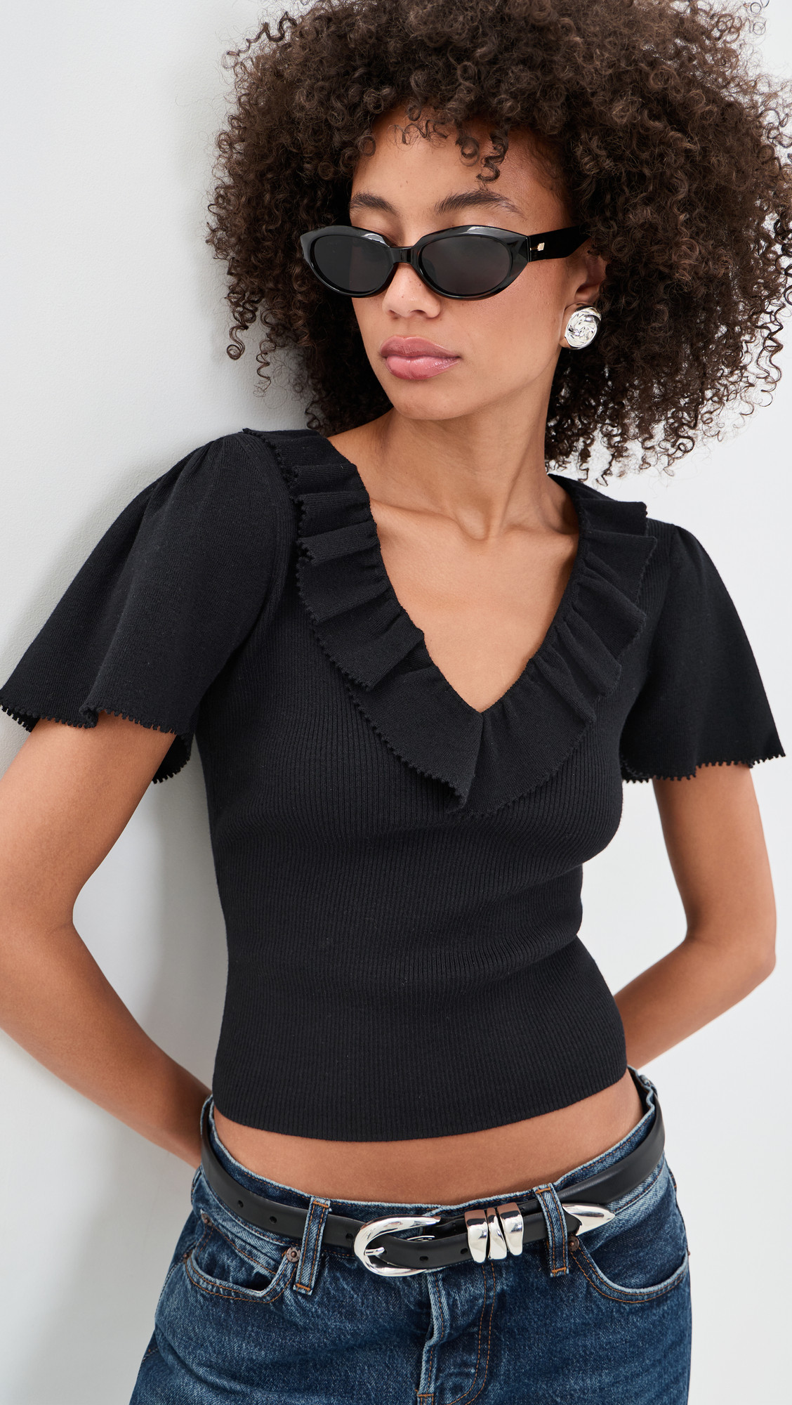 PAIGE Inaya Top Black L | Shopbop