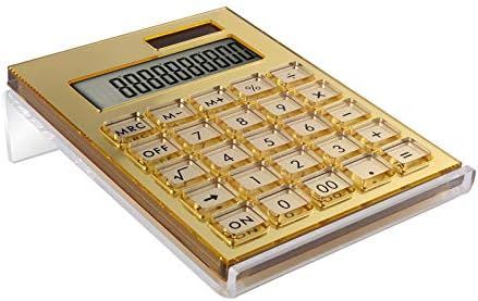 Amazon.com : EXPUTRAN Acrylic Calculator with Stand, Battery and Solar Hybrid Powered Basic Calcu... | Amazon (US)