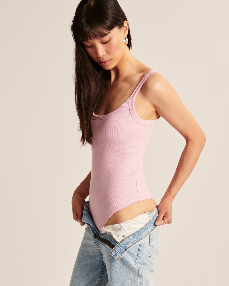 90s Ribbed Tank Essential Bodysuit | Abercrombie & Fitch (US)