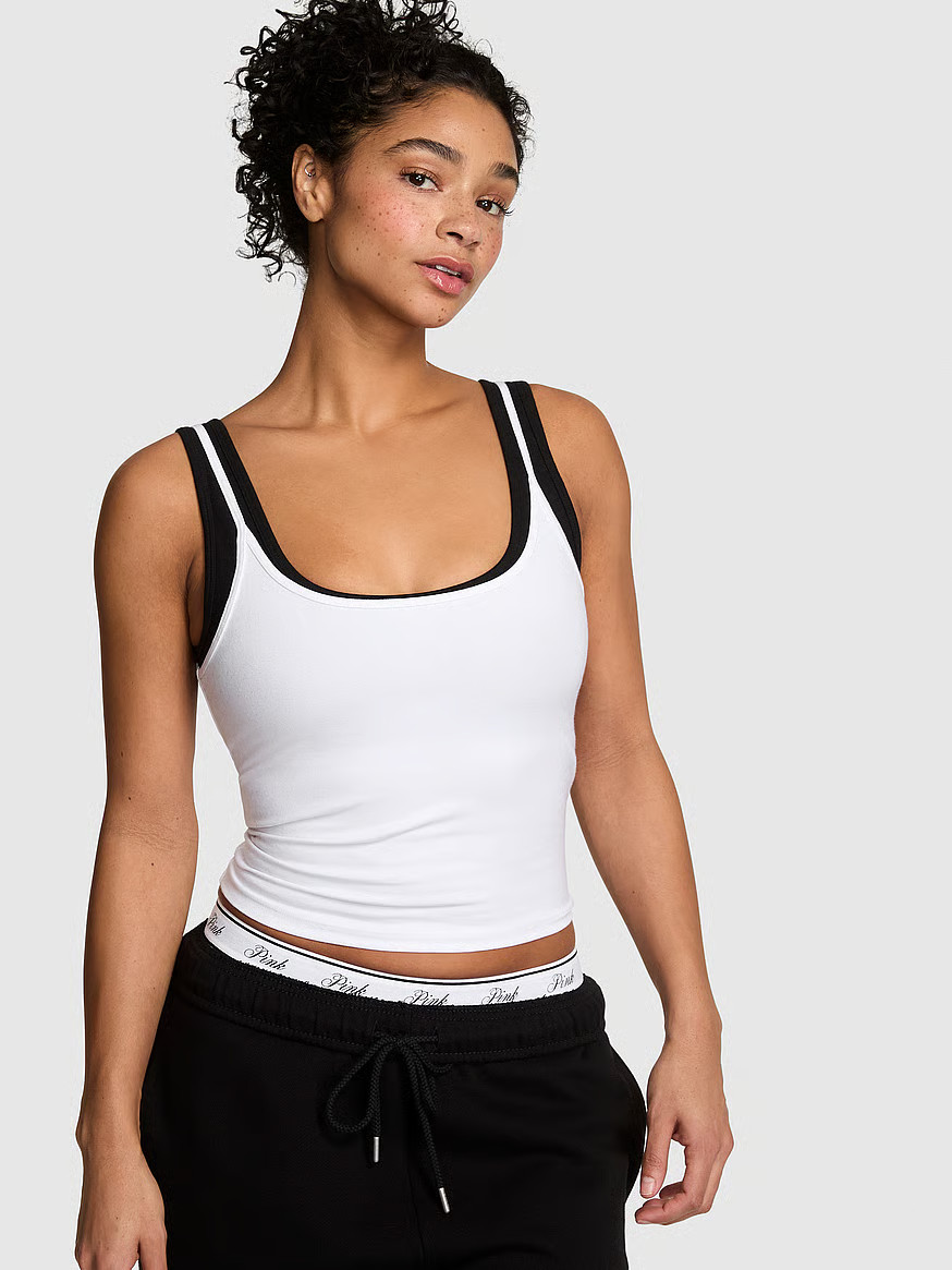 ALL-DAY COTTON DOUBLE UP TANK | Victoria's Secret (US / CA )