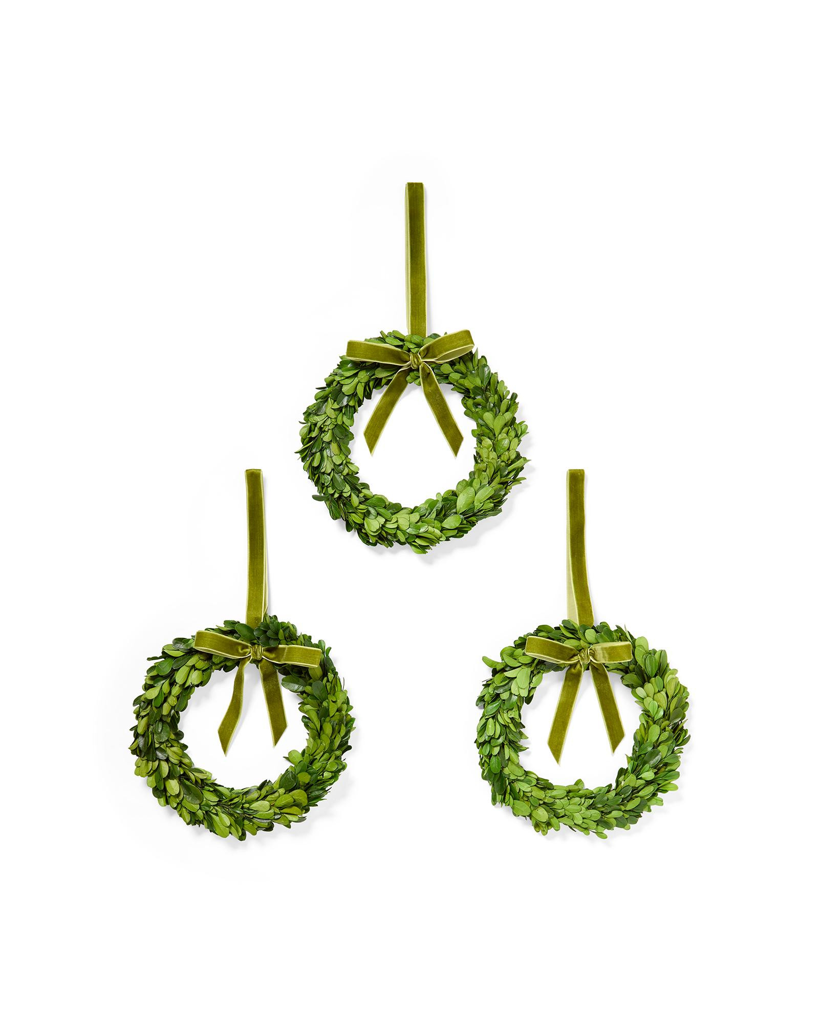 Faux Boxwood Wreath (Set of 3) | Serena and Lily