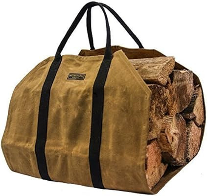 Readywares Waxed Canvas Firewood Log Carrier | Amazon (US)