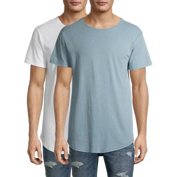 No Boundaries Men's Elongated Tee - 2 Pack | Walmart (US)