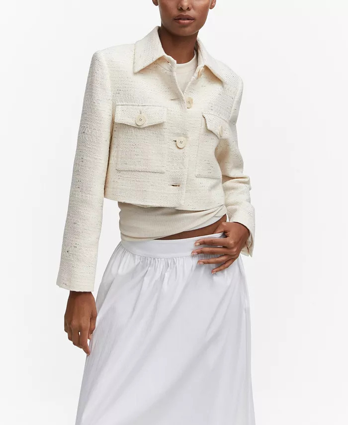 Women's Pocket Tweed Jacket | Macy's