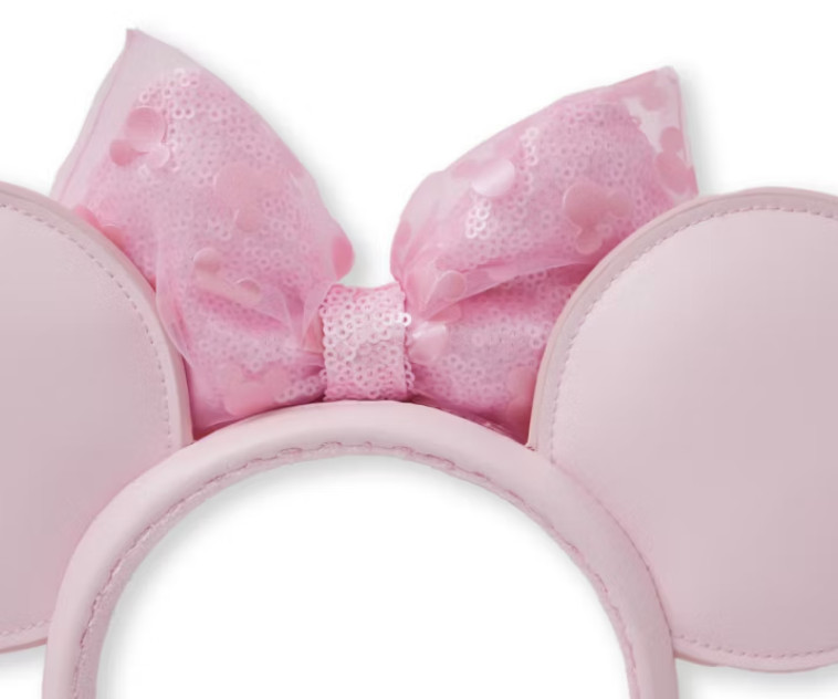 NWT IN HAND Disney Pink Milk Ears Faux Leather Minnie Mouse Bow SOLD OUT | eBay US
