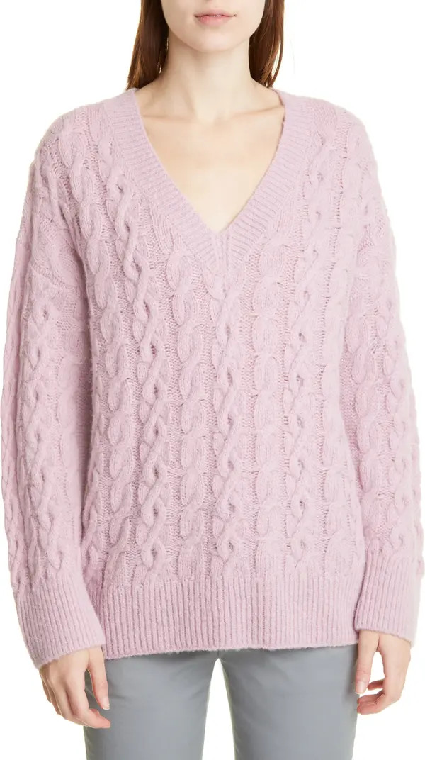 Lattice Cable Knit Wool & Alpaca Blend Sweater | Nordstrom Rack