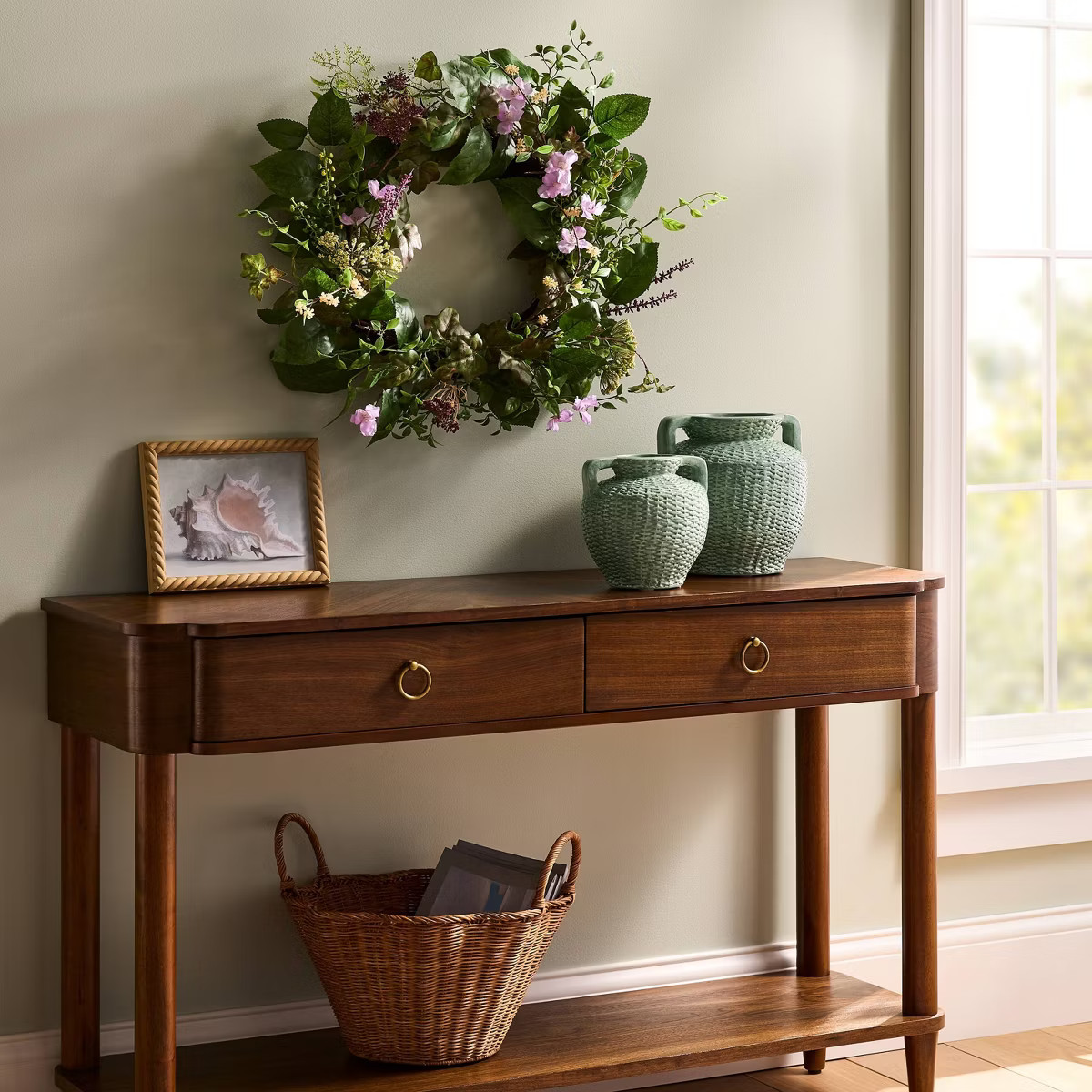 Mixed Floral Wreath - Threshold™ designed with Studio McGee | Target