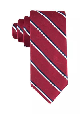 Tommy Hilfiger Men's Chevron Striped Tie, Red | Belk