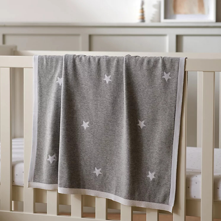 Reversible Star Intarsia Blanket | The White Company (US & CA)