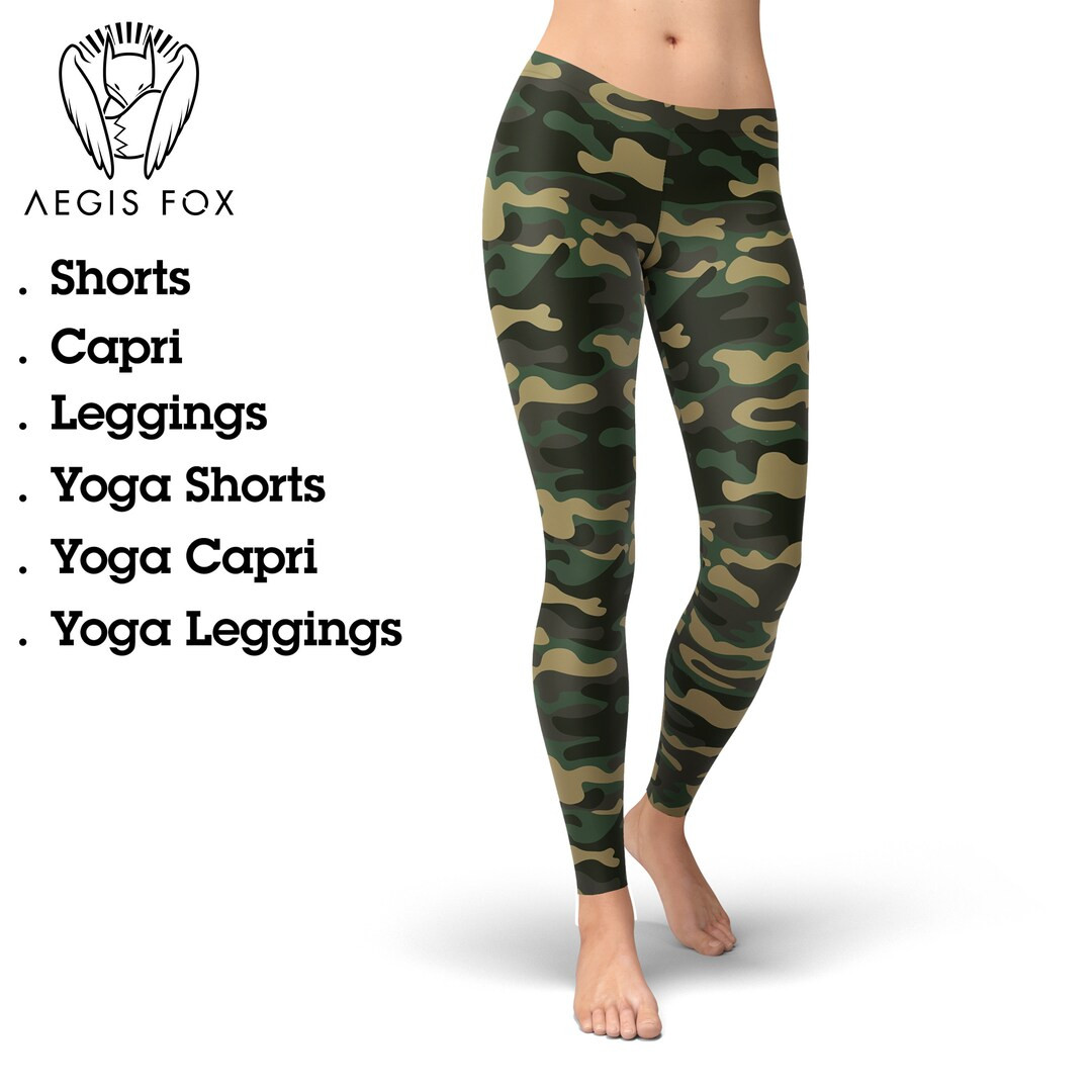 Green Camo Leggings, Camo Leggings for Women, Camo Fabric, Camouflage, Camo Pants, Military, Camo... | Etsy (US)