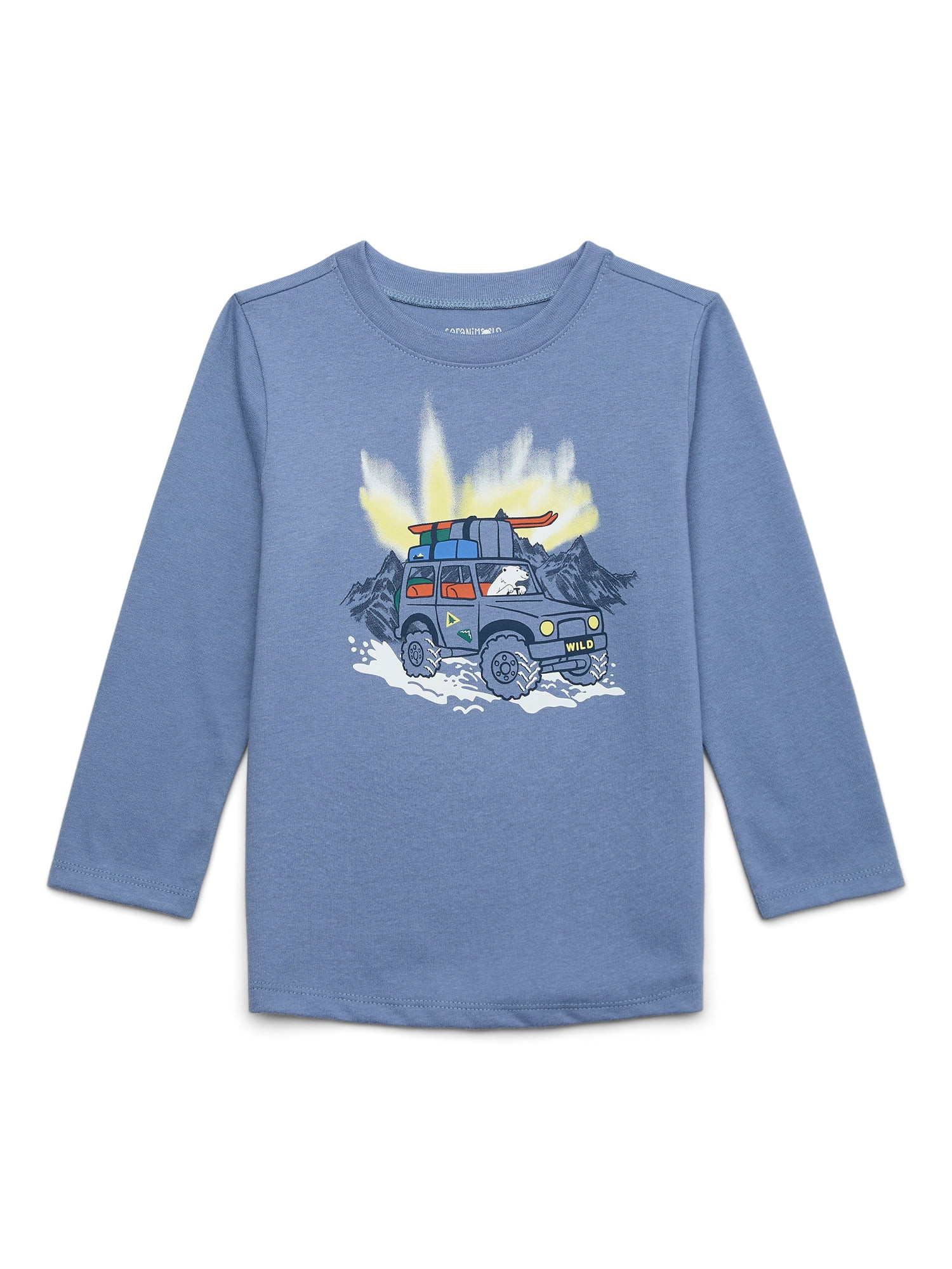 Garanimals Toddler Boy Holiday Graphic Tee with Long Sleeves, Sizes 18M-5T | Walmart (US)
