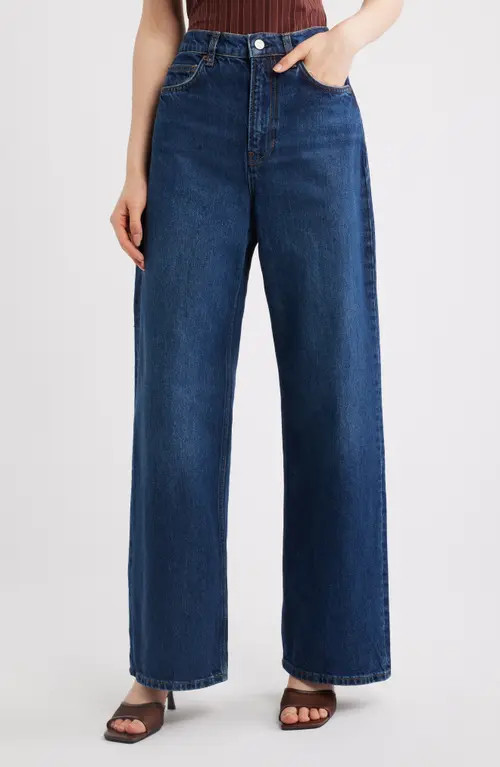 Reformation Cary Slouchy High Rise Wide Leg Jeans in Melville at Nordstrom, Size 30 | Nordstrom
