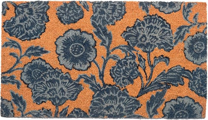Coir Door Mat, Floral Print Entryway Floor Mats with Non-Slip PVC Backing, Indoor Outdoor Mat for... | Amazon (US)