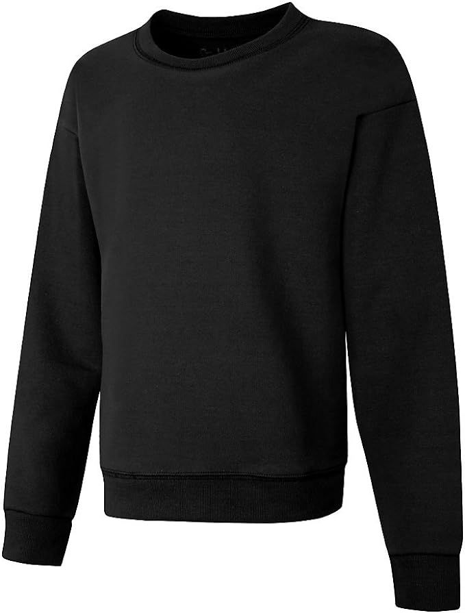 Hanes Girls EcoSmart Crewneck Sweatshirt, Soft Midweight Fleece Pullover for Girls | Amazon (US)